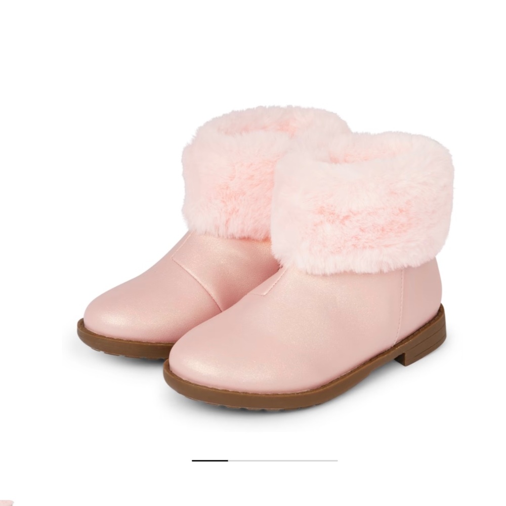 Gymboree pink fur boots girl youth size 1, new with tags